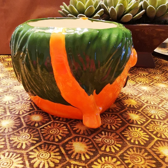 Vintage Ceramic Pumpkin Man Planter - Picture 13 of 16